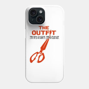 the outfit movie 2022 scissors and British gangster film graphic design Phone Case