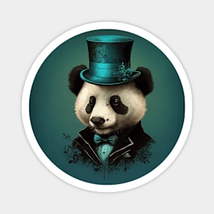 Panda wearing Top Hat Magnet