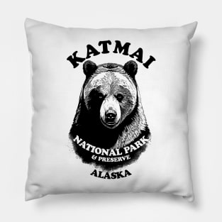 Katmai National Park Home Of Grizzly Bears Pillow