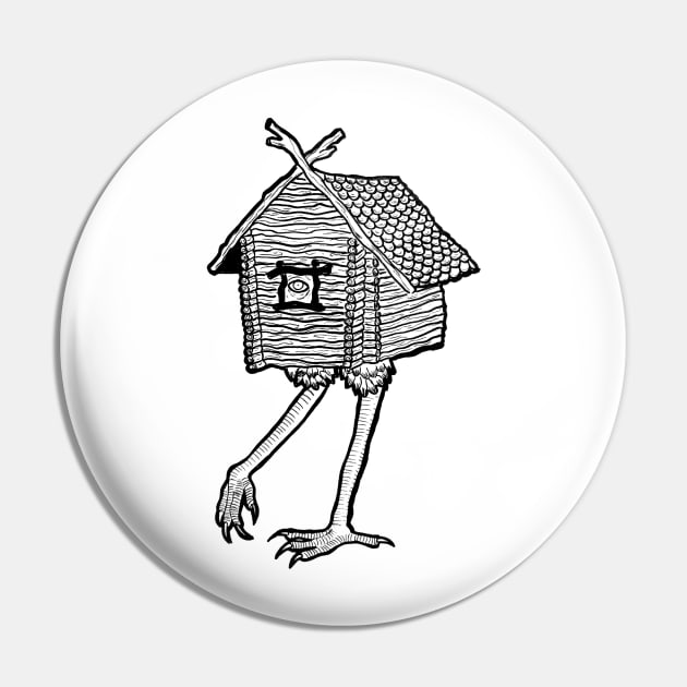 Baba Yaga Hut Pin by sanja_vs_art