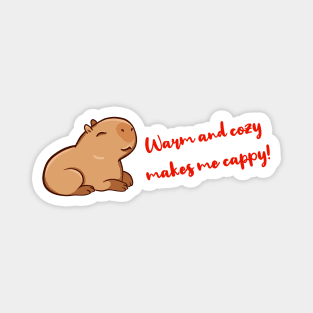 Warm and cozy capybara Magnet