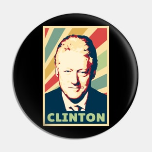 Bill Clinton Vintage Colors Pin