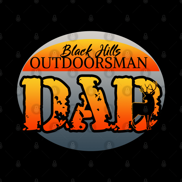 Black Hills Outdoorsman Dad Sunset Grey by Shawnsonart