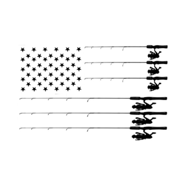 Download Cool Vintage| American Flag Fishing Poles - Fishing - T-Shirt | TeePublic