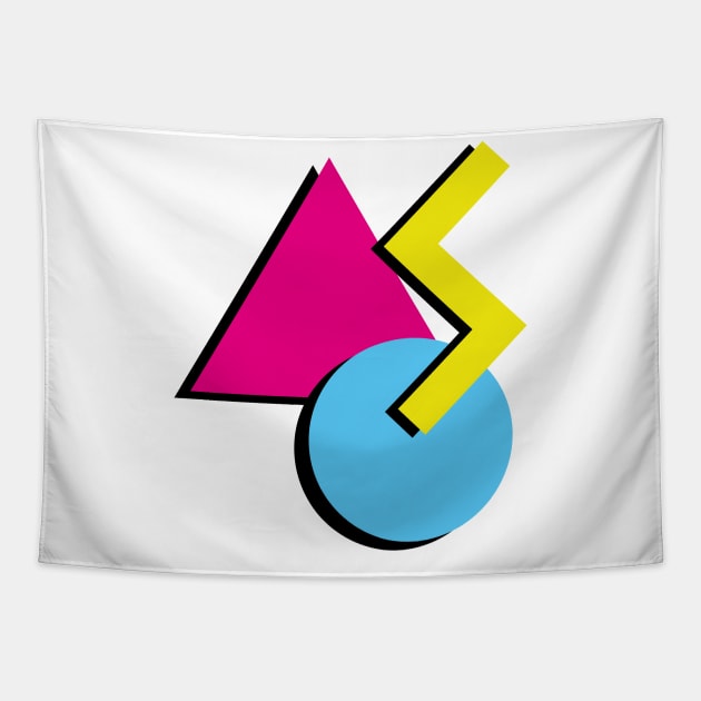 80's retro minimal shapes Tapestry by JDP Designs