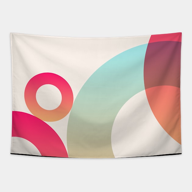 Abstract circle gradient pattern Tapestry by chuseco3