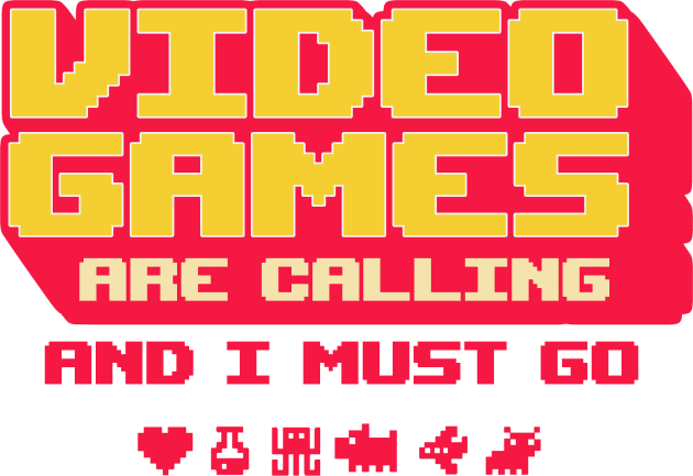 Video Games Are Calling And I Must Go Kids T-Shirt by Issho Ni