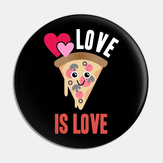 Love is Love Pizza Pin by NEWdraft FABRICS