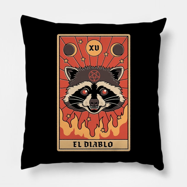 El Diablo - Double Sided Pillow by thiagocorrea