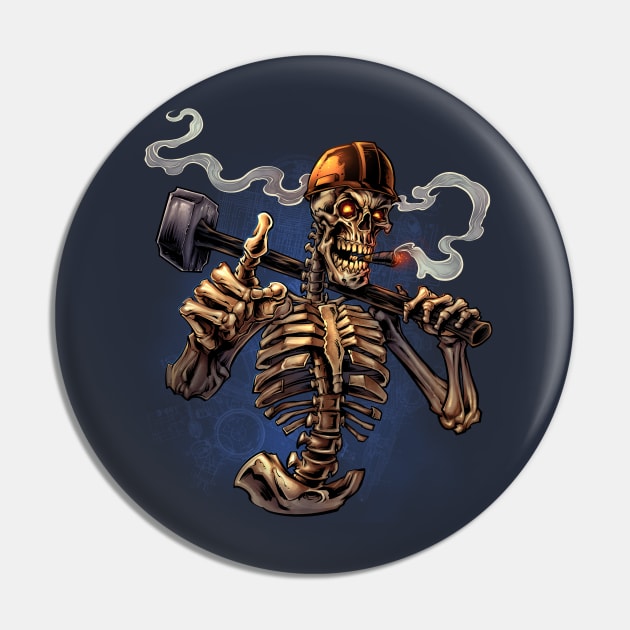 Sledgehammer Skeleton Pin by FlylandDesigns