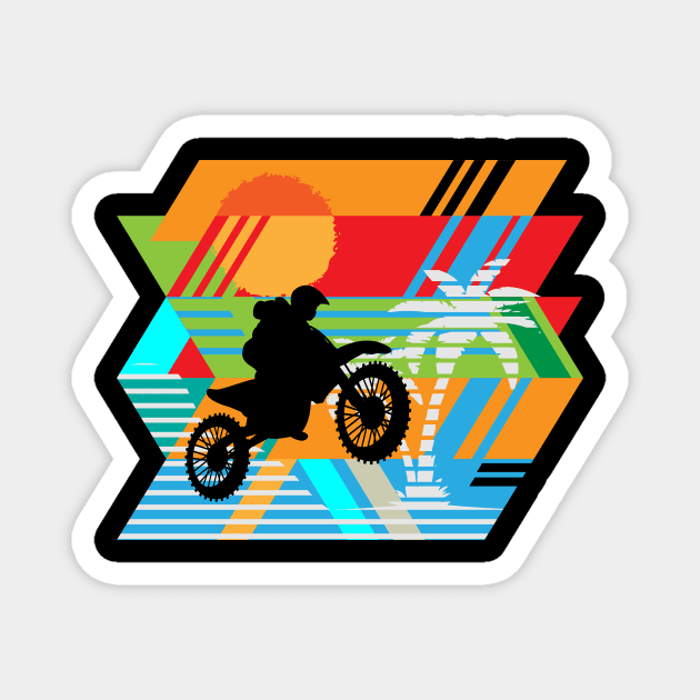 Dirt Bike Vintage Design Magnet by vpdesigns