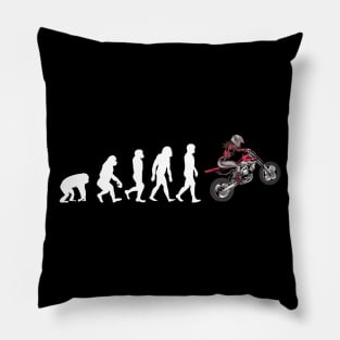 Evolution of a motocross girl Pillow