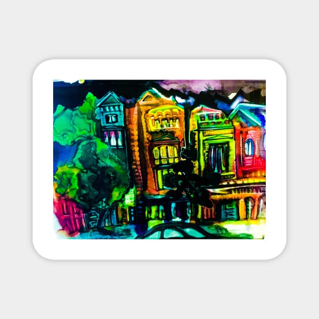 lime sanfran Magnet by Pipsilk