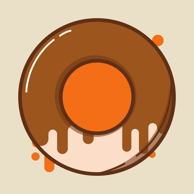 Chocolate Dip Donut by InkyArt