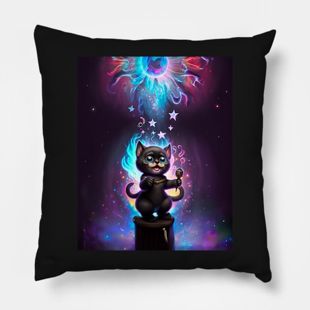 Kittens At Work - Wizzard Pillow by seekingcerulean