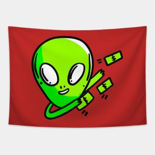 Confident Alien Space Alien Alien Head Tapestry