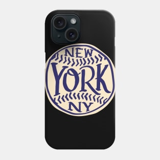 NYC New York Hand Drawn Typography Baseball Phone Case