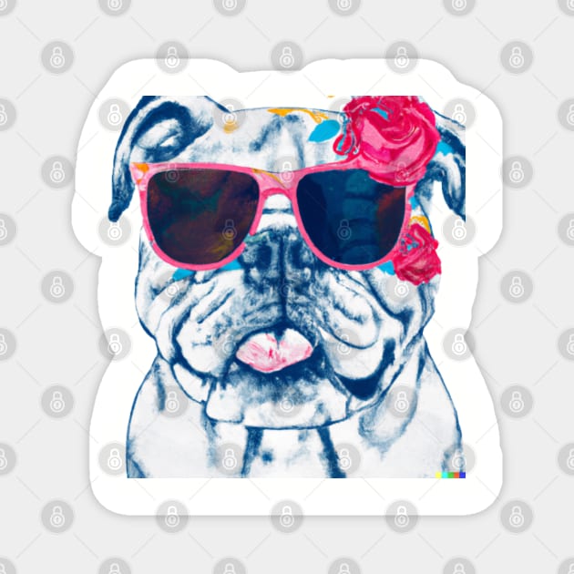 Coolest Bulldog Magnet by ThePawPrintShoppe