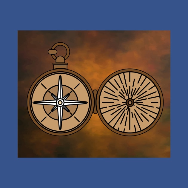 Old Retro Compass Signpost Viking by flofin