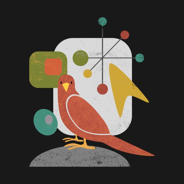 Mid Century Modern Bird by Dragonbudgie