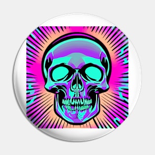 #SkullLove Synthwave Skull 001 Pin