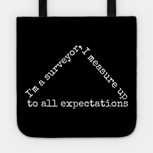 I'm a surveyor, I measure up to all expectations Tote