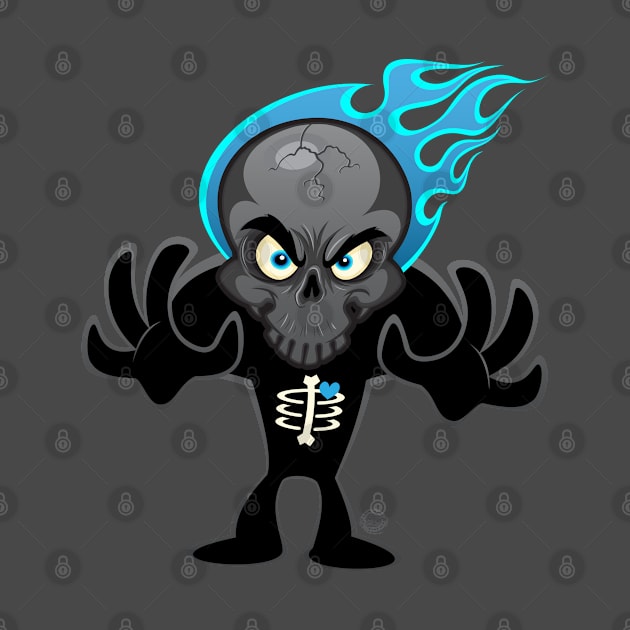 SkullyDawg Blue Flame by Goin Ape Studios