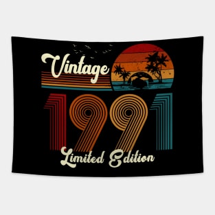 Vintage 1991 Shirt Limited Edition 29th Birthday Gift Tapestry