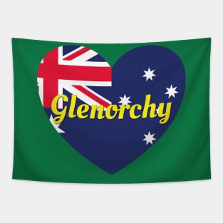 Glenorchy TAS Australia Australian Flag Heart Tapestry