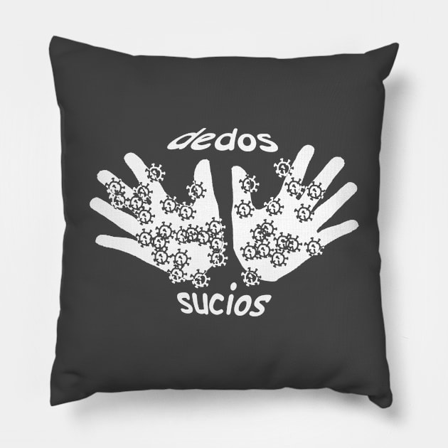 dedos sucios Pillow by Pirino