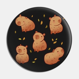 Capybara illustration pattern Pin