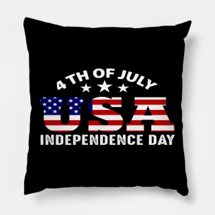 4th of July 1776  American independence day design Pillow