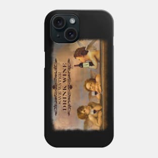 Cherubs Funny Wine - Renaissance Phone Case