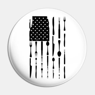 Chef Cook Tools In American Flag Pin