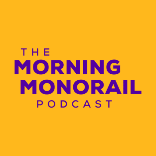 Morning Monorail Podcast Logo Purple Text Only T-Shirt