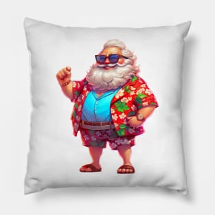 Santa Claus in July #4 Pillow