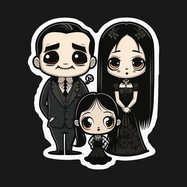 Addams family chibi by ksemstudio