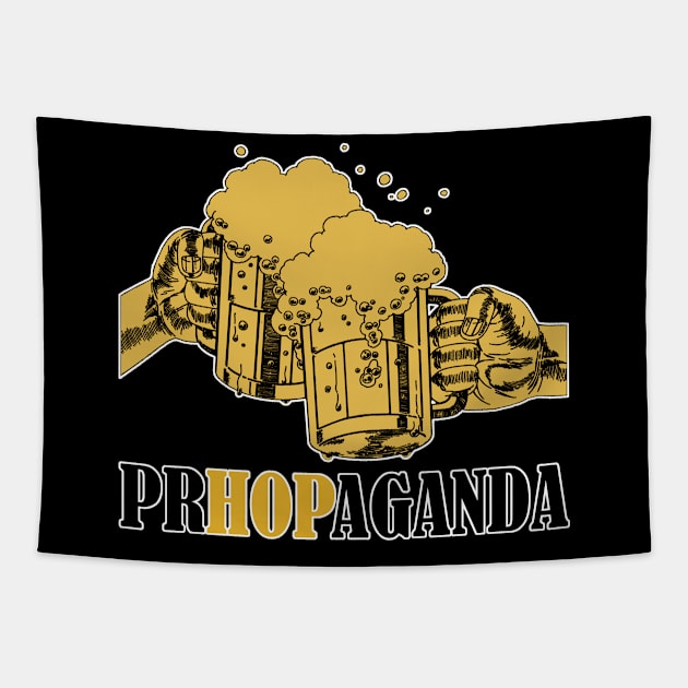 Beer Hops Drinking Propaganda Tapestry by ebayson74@gmail.com