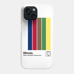 Illinois State Flag  // Original Minimalist Artwork Poster Design Phone Case