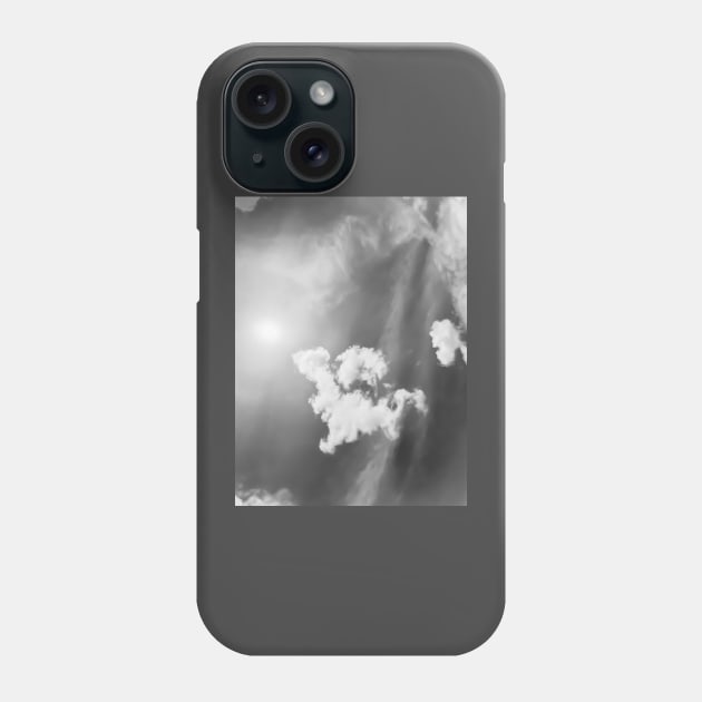 Fluffy cloud shape cloudscape at grey sky Phone Case by kall3bu