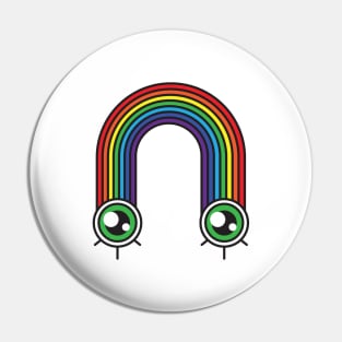 rainbow with eyes Pin