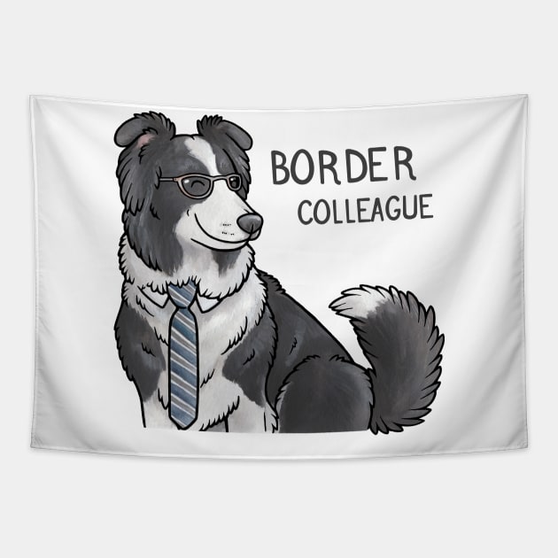 Border Colleague (Collie) Tapestry by animalartbyjess