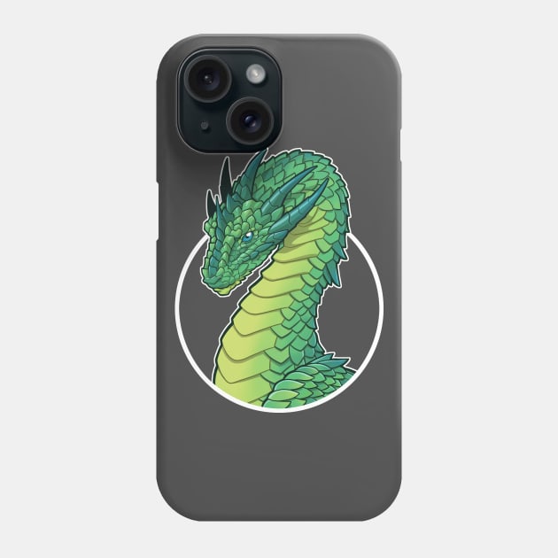 Green Elder Dragon Phone Case by jpowersart