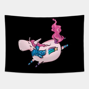 Unicorn Running Tapestry