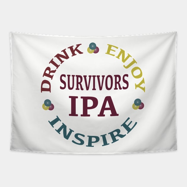 Survivors IPA - Small Logo Tapestry by The Trauma Survivors Foundation