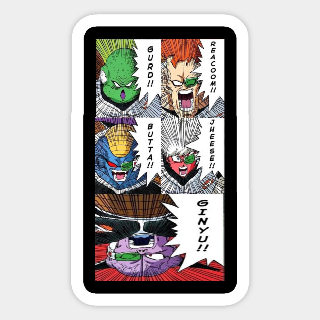 Ginyu Force Dragonball Z Sticker Teepublic