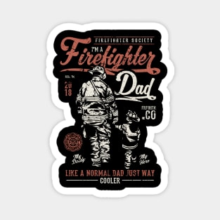 fire fighter dad Magnet