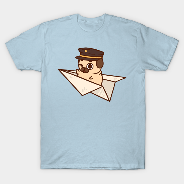 Paper Airplane Puglie - Pug - T-Shirt