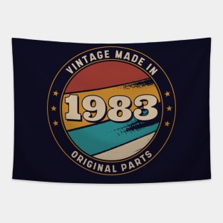 Vintage, Made in 1983 Retro Badge Tapestry