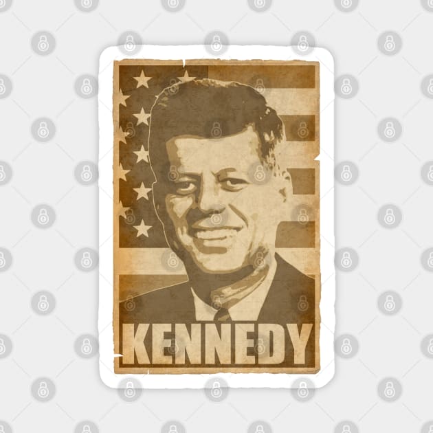 John F Kennedy JFK American Pop Art Magnet by Nerd_art